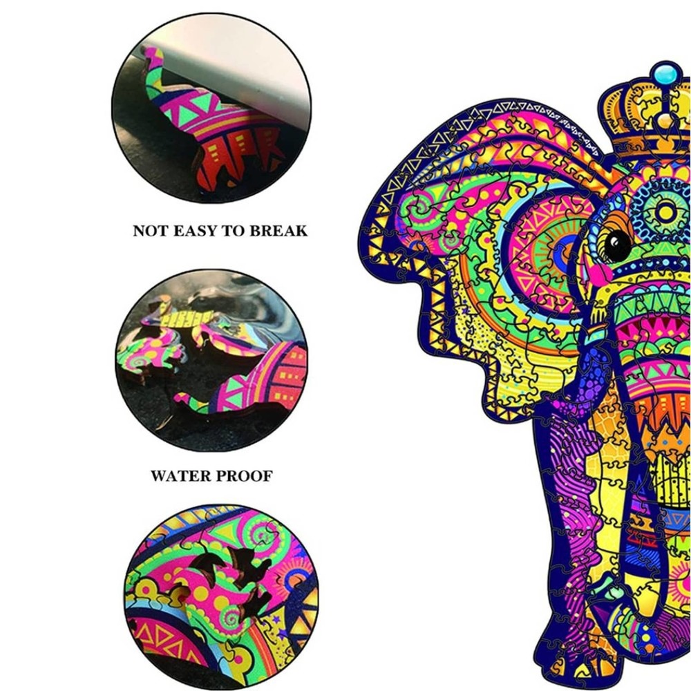 Wooden Puzzle - Elephant - Picture 5 of 7